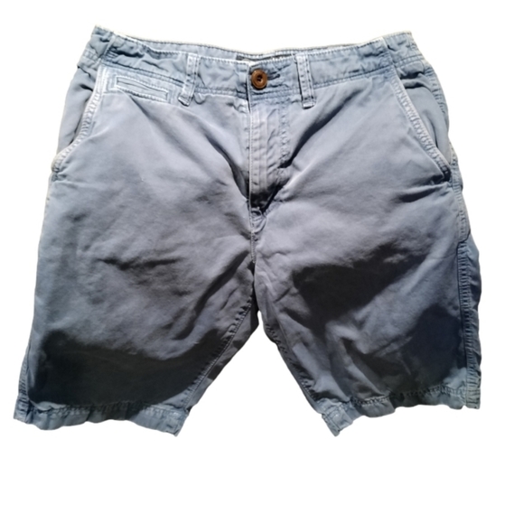 American Eagle Outfitters Other - american eagle longer length flat front blue cotton shorts size 30 Inseam 11"